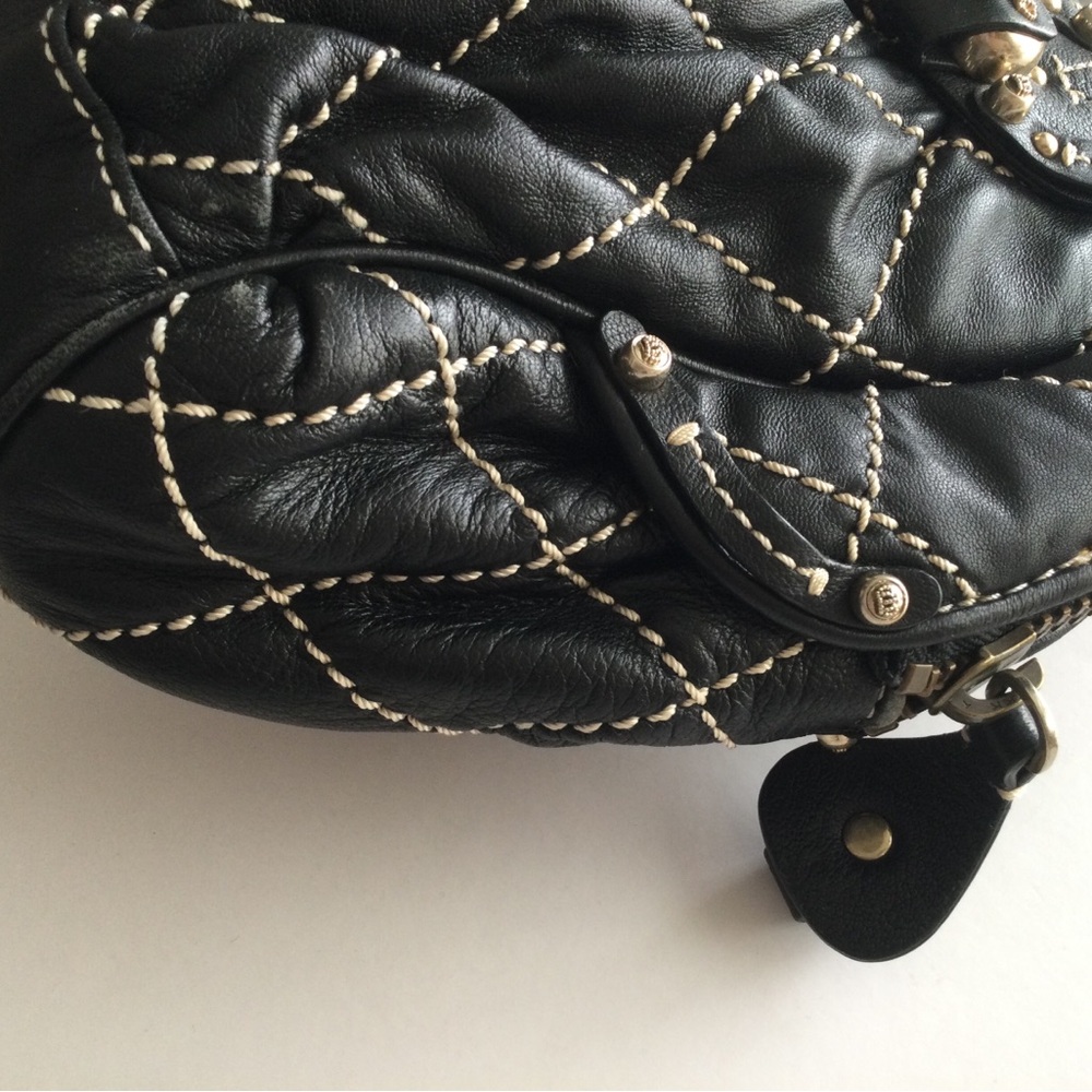 Juicy Couture Black Quilted Satchel with Contrast Stitching - Picture 3 of 11